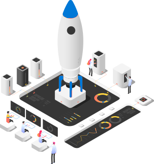 Managed IT team launching a project