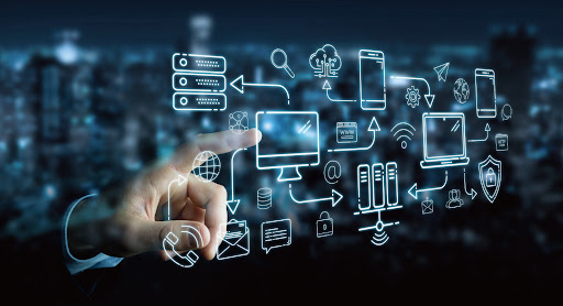 Digital technology interface with hand interaction