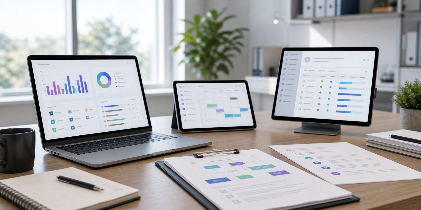 Microsoft 365 services logos with business security and productivity context